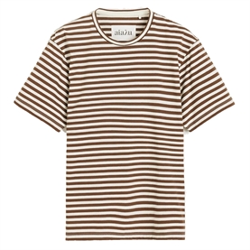 Aiayu Classic Circular Striped T-shirt, Mix Coffee